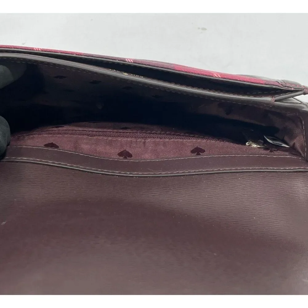 Kate Spade New York Blake-Black, Red, Pink Plaid Crossbody Bag
